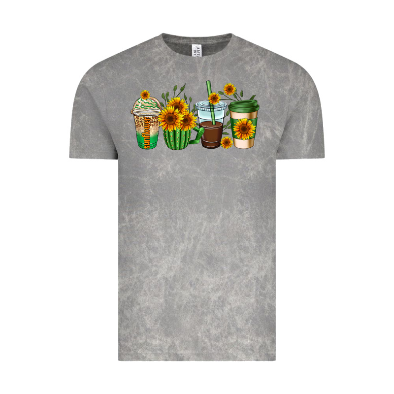 Sunflowers Coffee Cups Vintage Tee by AdoDesignShop | Teevron