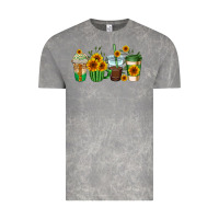 Cloud Rock sunflowers coffee cups Vintage Tee - AdoDesignShop