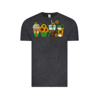 Vintage Black sunflowers coffee cups Vintage Tee - AdoDesignShop