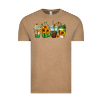 Vintage Coffee sunflowers coffee cups Vintage Tee - AdoDesignShop