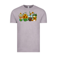 Vintage Zinc sunflowers coffee cups Vintage Tee - AdoDesignShop