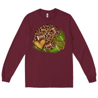 Burgundy american football helmet Long Sleeve Tee - JahusDesignShop
