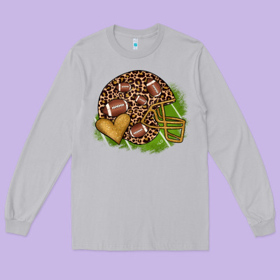 American Football Helmet Long Sleeve Tee Designed By Jahusdesignshop