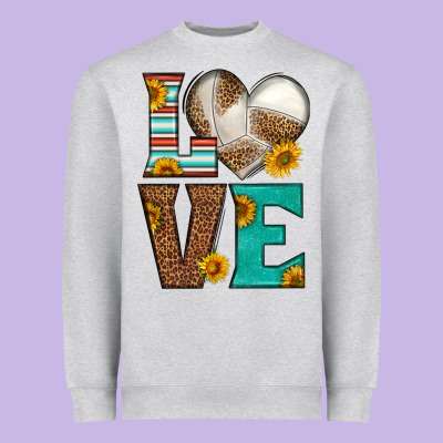 Western Volleyball Love Heavyweight Sweatshirt Designed By Hra Design Shop