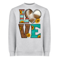 Heather Grey western volleyball love Heavyweight Sweatshirt - HRA Design Shop