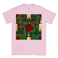 Bubblegum Pink christmas candle and ornaments seamless pattern Classic Tee - BundleAndBundleShop