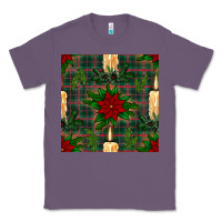 Lavender christmas candle and ornaments seamless pattern Classic Tee - BundleAndBundleShop