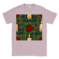 Lilac christmas candle and ornaments seamless pattern Classic Tee - BundleAndBundleShop