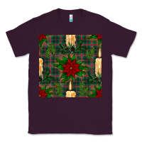 Plum christmas candle and ornaments seamless pattern Classic Tee - BundleAndBundleShop