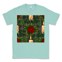 Seafoam christmas candle and ornaments seamless pattern Classic Tee - BundleAndBundleShop