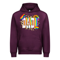 Mauve Wine Dad Pride Urban Hoodie - NancyCooperArtShop
