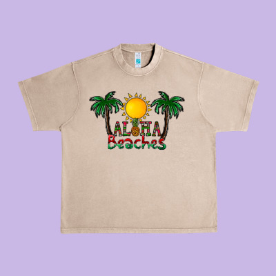 Aloha Beaches Urban Heavy Tee Designed By Cowhidedigitalart