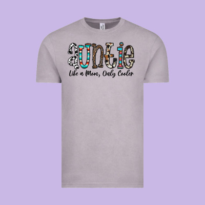 Auntie  Like A Mom, Only Cooler Vintage Tee Designed By Cowhidedigitalart