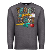 Charcoal Heather teach your heart out Premium Sweatshirt - NancyCooperArtShop