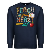 Navy teach your heart out Premium Sweatshirt - NancyCooperArtShop