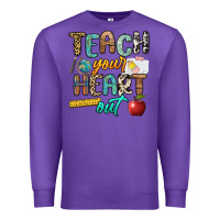Purple teach your heart out Premium Sweatshirt - NancyCooperArtShop