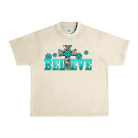 Sandshell western turquoise's gemstones cross believe Urban Heavy Tee - BarkalooDesign