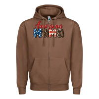 Chestnut Western American Mama Zipper Hoodie - LillyAllenDesigns