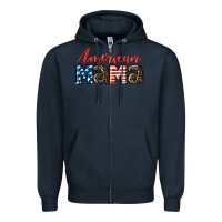 Navy Western American Mama Zipper Hoodie - LillyAllenDesigns