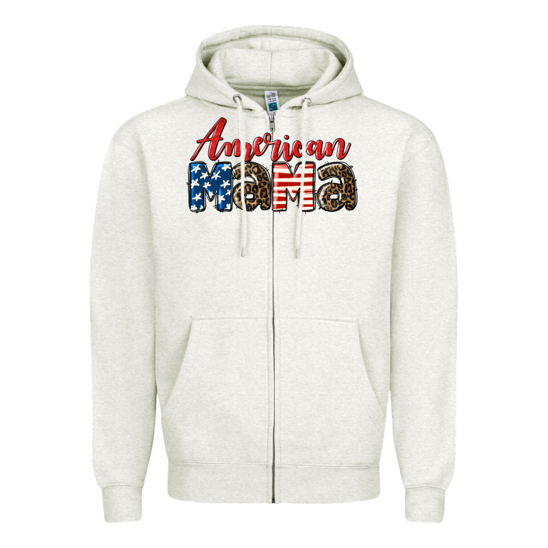 Western American Mama Zipper Hoodie by LillyAllenDesigns | Teevron