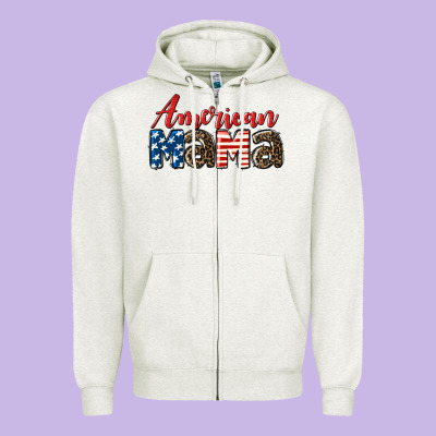 Western American Mama Zipper Hoodie Designed By Lillyallendesigns