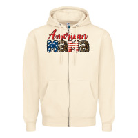 Sandshell Western American Mama Zipper Hoodie - LillyAllenDesigns
