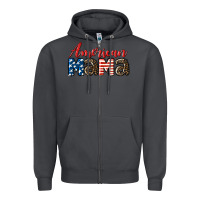 Smoke Western American Mama Zipper Hoodie - LillyAllenDesigns