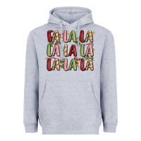 Heather Grey fa la la la la la la la la Heavyweight Hoodie - MaliasSmallBusiness