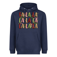 Navy fa la la la la la la la la Heavyweight Hoodie - MaliasSmallBusiness