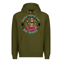 Army Green good moms say bad words Premium Hoodie - Artiststas