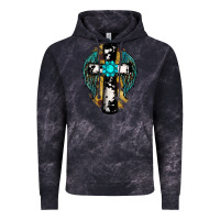 Cloud Black cross gemstone wings Vintage Hoodie - RanaPortraitStore