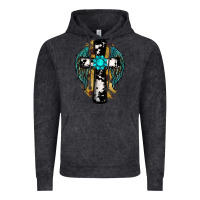 Vintage Black cross gemstone wings Vintage Hoodie - RanaPortraitStore