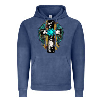 Vintage Denim cross gemstone wings Vintage Hoodie - RanaPortraitStore