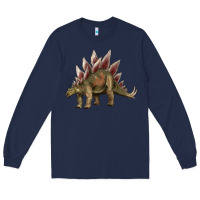 Navy dinosaur stegosaurus Long Sleeve Tee - Artiststas