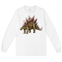 White dinosaur stegosaurus Long Sleeve Tee - Artiststas