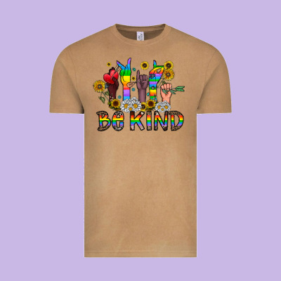 Be Kind Vintage Tee Designed By Cowhidedigitalart