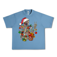 Pebble Blue Christmas lights and skeleton Urban Heavy Tee - FaDigitalArtStudio
