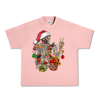 Salmon Christmas lights and skeleton Urban Heavy Tee - FaDigitalArtStudio