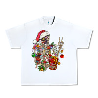 White Christmas lights and skeleton Urban Heavy Tee - FaDigitalArtStudio