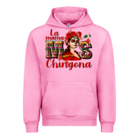 Fuchsia Pink La mama mos Chingona Urban Hoodie - NancyCooperArtShop