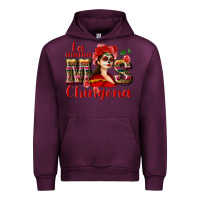 Mauve Wine La mama mos Chingona Urban Hoodie - NancyCooperArtShop