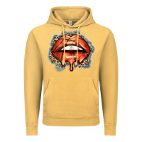 Vintage Mustard basketball lips Vintage Hoodie - Zillion Design Studio