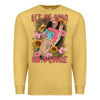 Antique Gold let me read in peace Premium Sweatshirt - MaliasSmallBusiness
