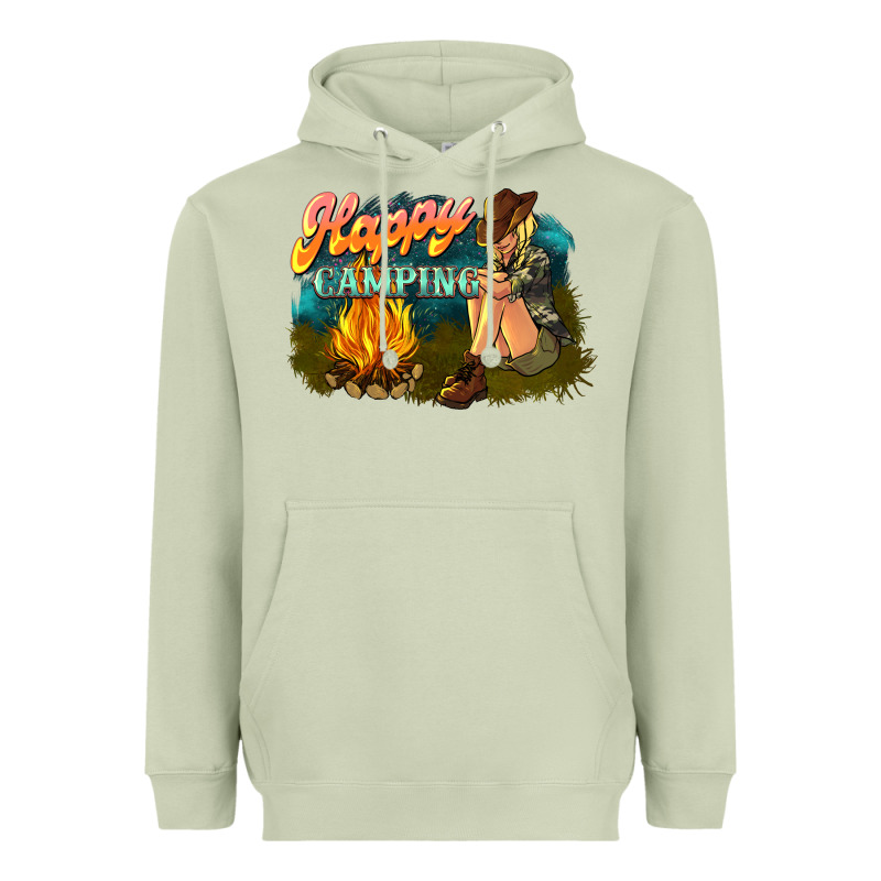 Happy Camping Heavyweight Hoodie by NancyCooperArtShop | Teevron