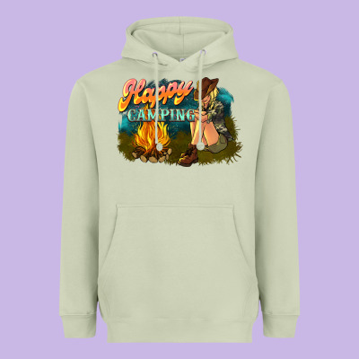 Happy Camping Heavyweight Hoodie Designed By Nancycooperartshop