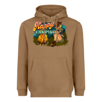 Toasted Coconut happy camping Heavyweight Hoodie - NancyCooperArtShop