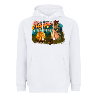 White happy camping Heavyweight Hoodie - NancyCooperArtShop