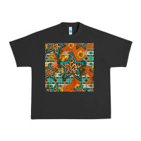 Pigment Black western stars seamless pattern Urban Heavy Tee - HRA Design Shop