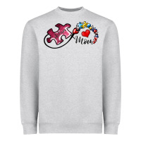 Heather Grey autism mom 1 Heavyweight Sweatshirt - SublimationCraftShop