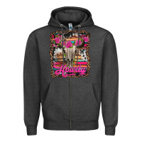 Charcoal Heather howdy valentine's day bull skull Zipper Hoodie - Jasminsmagicworld